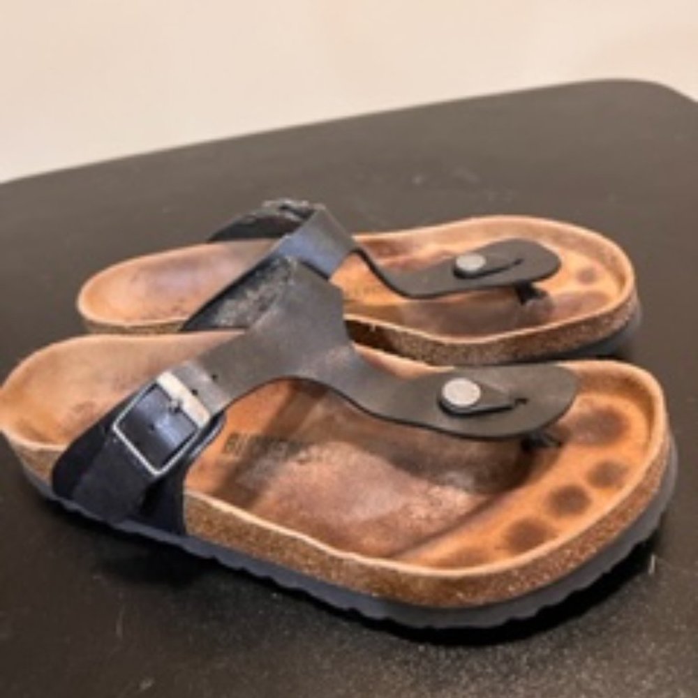 Birkenstock 38 black gizeh sandal slipper